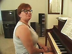 Plump piano teacher busted getting skewered with 2 cocks Plump piano teacher busted getting skewered with 2 cocks