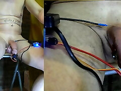 OMG CBT electro extrem needle + rotation machine in knob