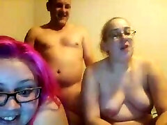 ugly chubby daughters dual-blowjob not their fat daddy