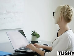 TUSHY Hot Secretary Kate England Gets Rectal from Client