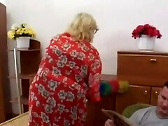 Chunky Blond Grannie Bonks Younger Man