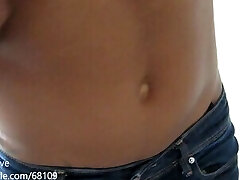 Black girl belly button webcam