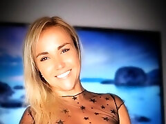 Handsome blonde girl loves to masturbate