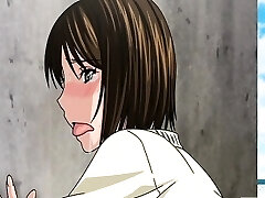 Hentai babe se fait baiser rugueux sur les toilettes