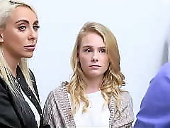 teen e milf taccheggiatore ottenere sbattuto in il sicurezza ufficio