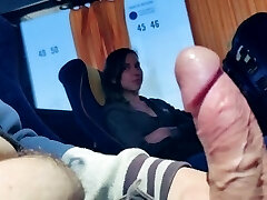 Stranger teen suck beefstick in bus