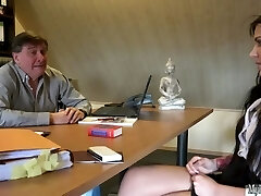 This gorgeous office slut has always loved fucking her employees