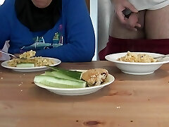 Morocco Arabic Hijab Grandma Flashing Cock - REAL ARAB SEX 