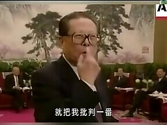 Chinese elder Jiang zemin plumbs naive Hongkong Journalist hard.