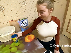 she deep throated me right in the kitchen