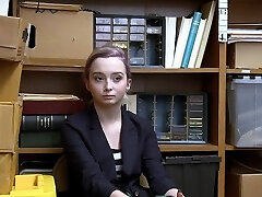 Goth teen thief with piercings fucked by a mall cop Goth teen thief with piercings fucked by a mall cop