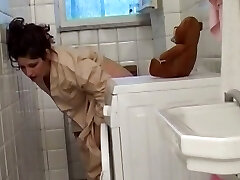 Magnificent housewife masturbates in the douche as she is surprised and invited into wild sex with a hefty dick to stick