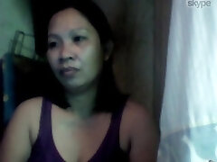 pretty filipina mom showing me her super-cute boobs on cam on skype