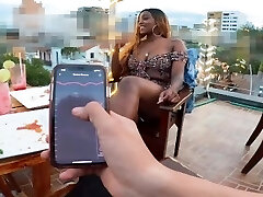 Pov: Playing with the Lush of a sexy black teen in a restaurant