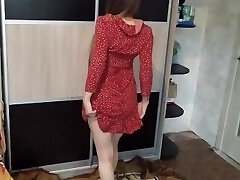 Stiff fuck the wife in red dress