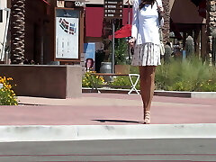 At the mall Lara upskirt