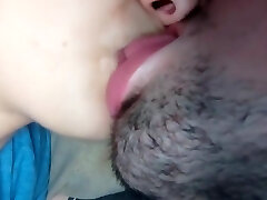Slaver French Tongue Kissing With My Super-cute Gf - Close Up Wild Hd 4k