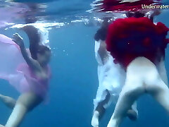Tenerife underwater swimming with hot dolls