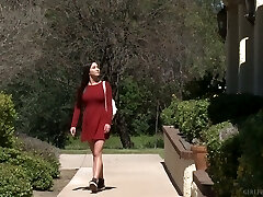 Lusty big boobed housewife Reagan Foxx entices lovely brunette for lesbian intercourse