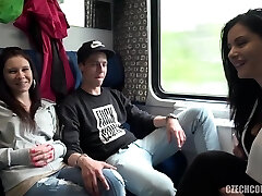 Alex Ebony - Young Couple Got Agreed To Have Foursome With Us On Crowded Train For Money Watch Total Video In 1080p Streamvid.net