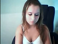 Depressed bosomy webcam girl flashes with her big saggy bumpers