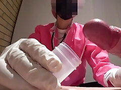 Japanese Nurse milks and rocks knob in the hospital - POV