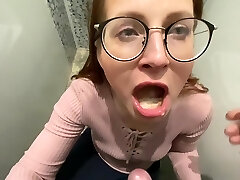 Risky Public Testing Sex Toy In The Shop And Cum In Mouth In Public Toilet