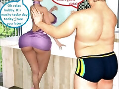 3 Dimensional Comic: Cuckold Wife Gets Dirty With Her Boss On Wacky Ta
