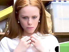 Cute Irish redhead amateur shoplifter rough torn up
