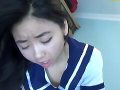 Asian Schoolgirl Nailed Before School POV