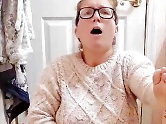 I nailed myself for my 69f mistress as she demanded in her sweater till I came