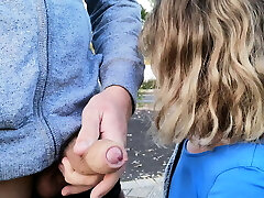 Explicit fellatio near the road Explicit fellatio near the road