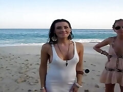 Adorable Kristy Joe displays her hot body at the beach