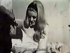 Lusty Duo Having Doggystyle Fuck in Bedroom (Vintage)