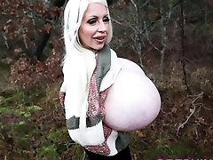 Obese Blonde MILF Showing Her Big Boobs