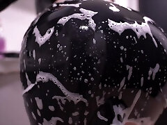 Splendid maid in latex and foam Splendid maid in latex and foam