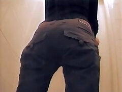 Fantastic round butt approaching to the voyeur piss cam Fantastic round butt approaching to the voyeur piss cam