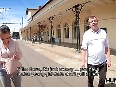 Hunter Meets Girl On Station And Entices To His