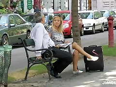 Curvy blond flight attendant gets pounded stiff by an elder dude Curvy blond flight attendant gets pounded stiff by an elder dude