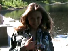 Fantastic lusty young babe displays off her big mammories and sexy ass by the lake Fantastic lusty young babe displays off her big mammories and sexy ass by the lake