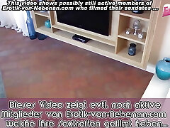 German slim blonde teen does oral at ugly man