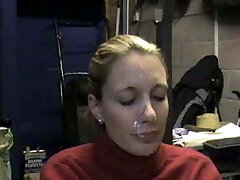 amateur Frau große Gesichtsbehandlung