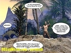 CRETACEOUS Penis 3D Homosexual Comic Story about Young Scientist Fucked by Caveman!