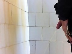 Guy Pissing In Old Shower Stall