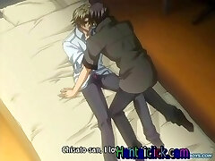 Anime gay kissed n no condom fucked