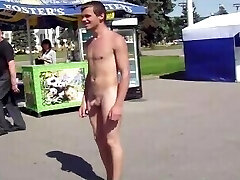 Nude guy in public arrested by the police