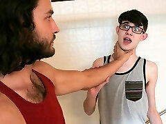Young Nerdy Lad Stepbrother Family Fucked By Cub Stepbro