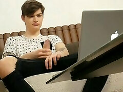 Curtis stretches his ass for Alan's thick, uncut cock Curtis stretches his ass for Alan's thick, uncut cock