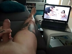 I am watching pantyhose porn while masturbating