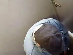 My cock getting deep throated at a Public Toilet Gloryhole Five